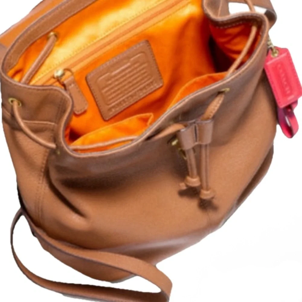 🦌 COACH Park Tan Pebbled Leather Backpack F24385 in BritishTan 🦌 - Picture 8 of 12